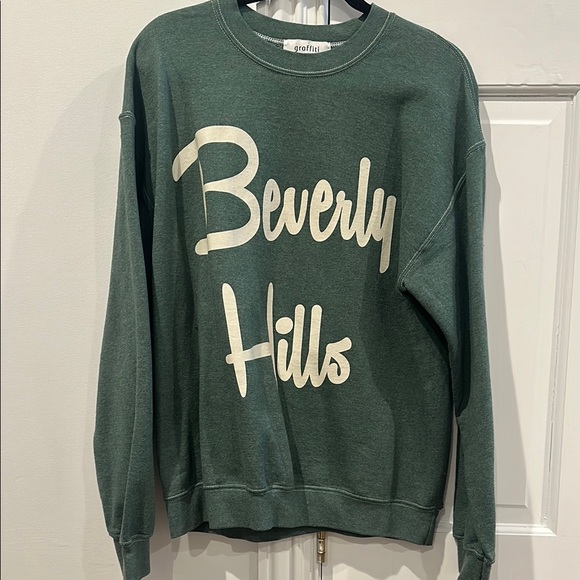 Graffiti Beverly Hills Green Sweatshirt - Picture 1 of 3